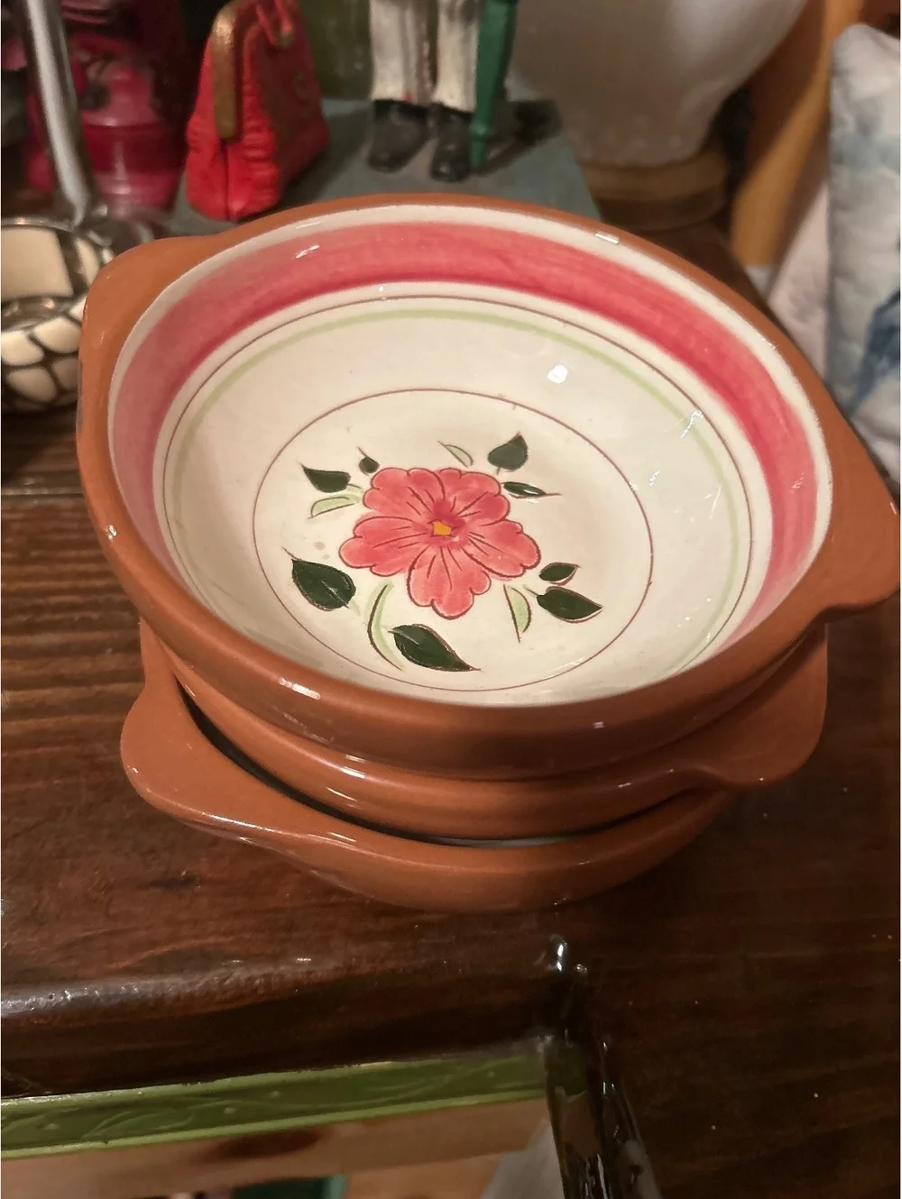 Franciscan Desert Rose Vintage Ceramic Bowls Set of 3